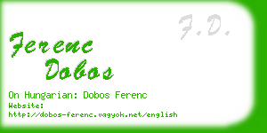 ferenc dobos business card